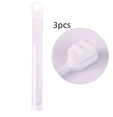 Ultra-Soft Toothbrush for Deep Cleaning and Travel Convenience White3pcs