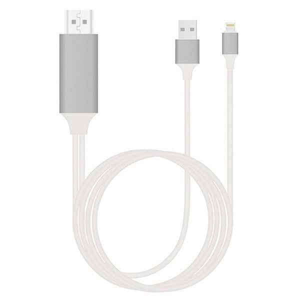 3-in-1 Type-C to HDMI Projection Cable for Mobile Devices White 2m