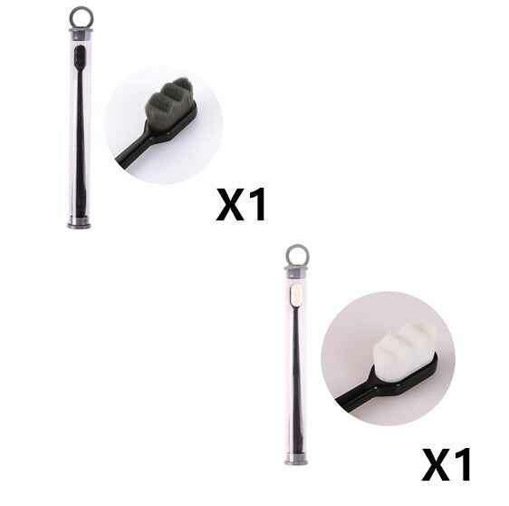 Ultra-Soft Toothbrush for Deep Cleaning and Travel Convenience 2pcs Wavy set2