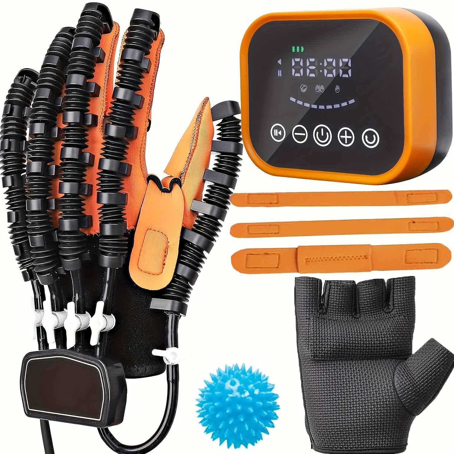 Rehabilitation Robot Gloves for Effective Hand Rehabilitation with Automatic Training, USB Charging, and Power Adjustment Left Hand