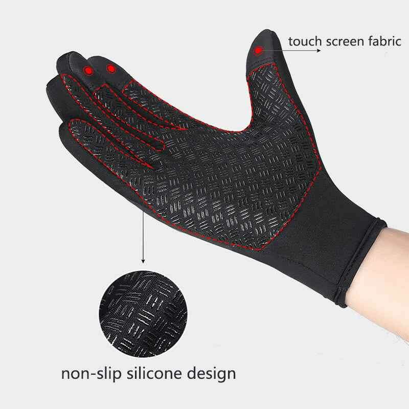Winter Touchscreen Gloves - Waterproof Fleece for Riding and Sports
