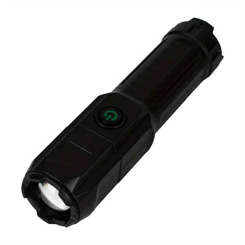 Baihuibri Flashlight, Powerful Variable Focus Multifunctional Portable, Telescopic Zoom Light Rechargeable, Suitable for Outdoor Lighting Work Exploration Hiking, 1 pc