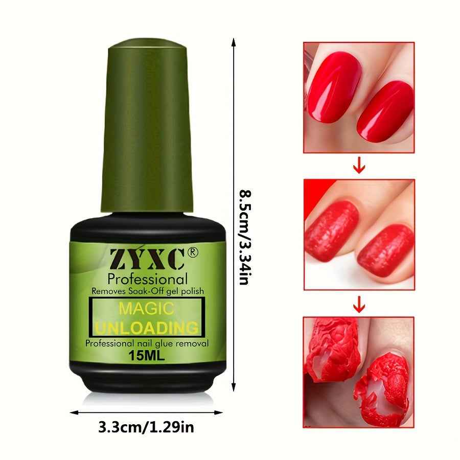 0.51oz Magic Soak-Off Quick Nail Glue Remover, Nail Polish Remover For Gel Nails Polish