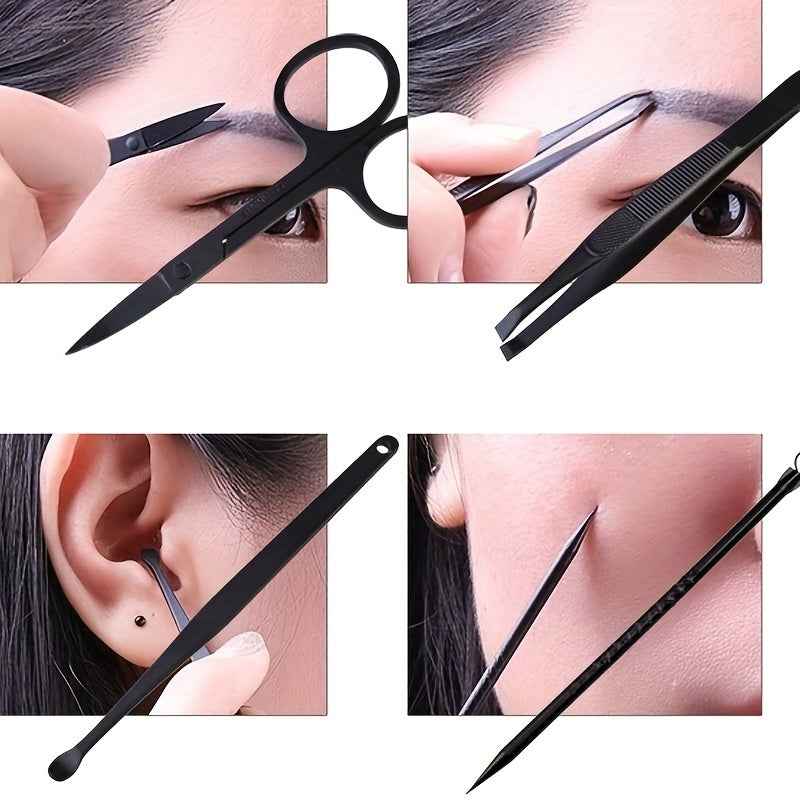 Professional Manicure And Pedicure Set, Nail Clipper Nail Cutter Nail Files Ear Spoon, Beauty Tools Grooming Set with Portable Case, for Nail Care, for Household And Travel