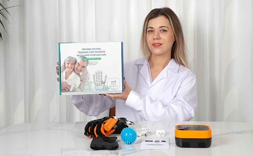 Rehabilitation Robot Glove - Upgraded Hand Rehabilitation Robot Glove with Automatic Training, USB Charging, and Power Adjustment Function