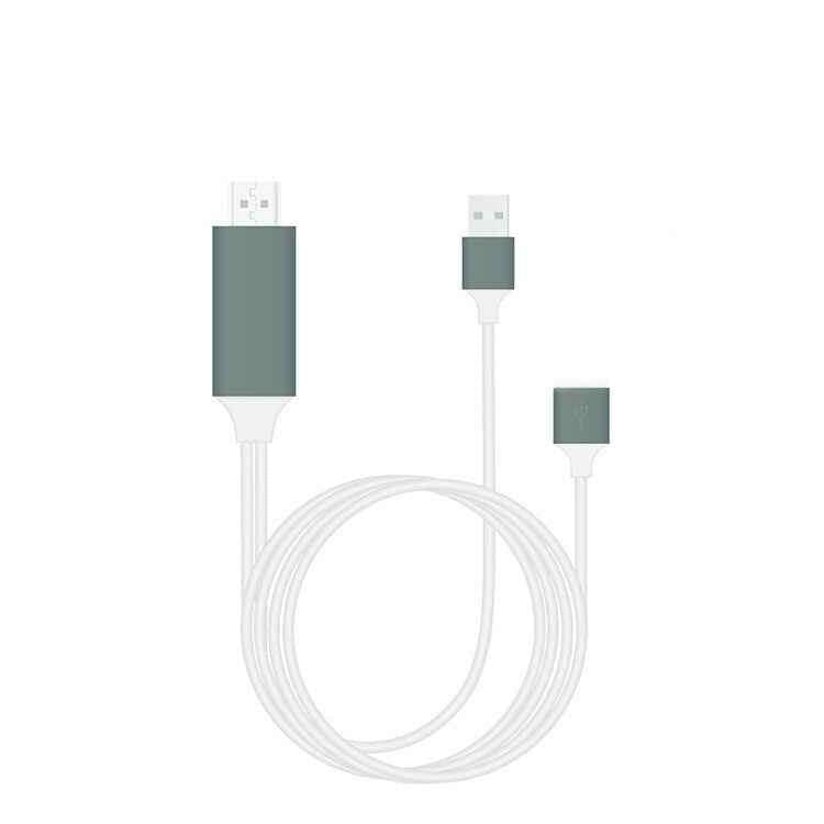 3-in-1 Type-C to HDMI Projection Cable for Mobile Devices White Android 2M