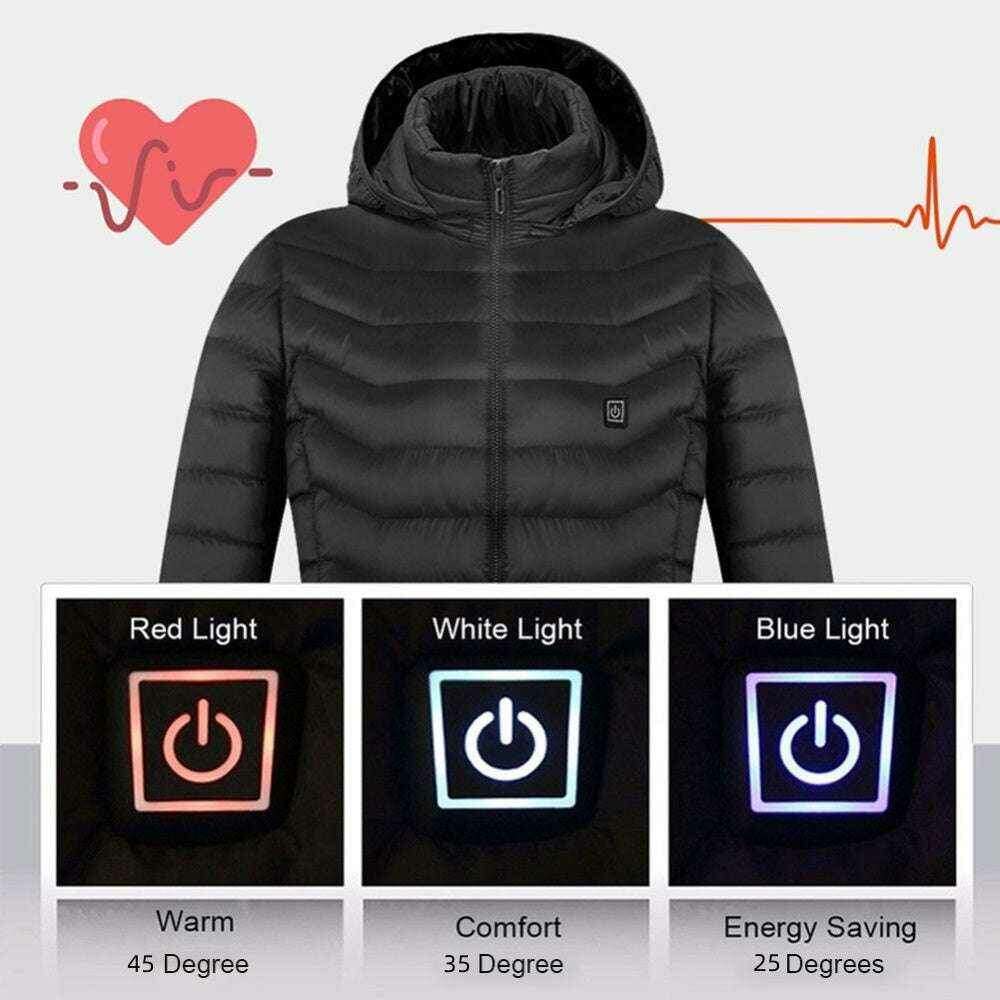 USB Heated Jacket - Thermal Cotton Coat for Men | Ultimate Warmth & Comfort
