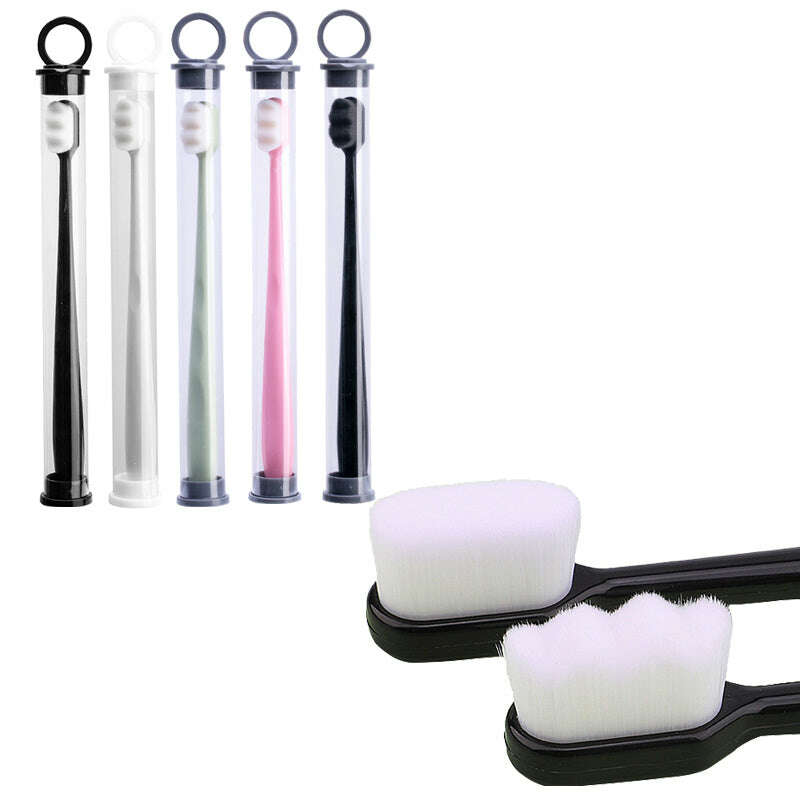 Ultra-Soft Toothbrush for Deep Cleaning and Travel Convenience 6pcs mixed