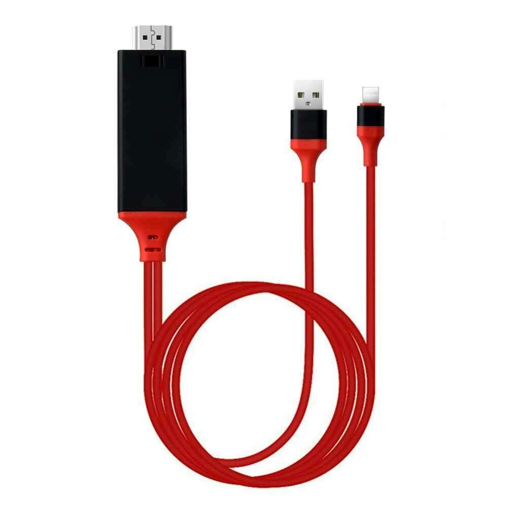 3-in-1 Type-C to HDMI Projection Cable for Mobile Devices Red 2M