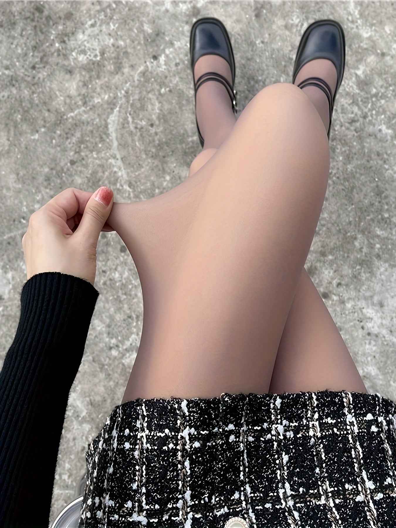 80g Thermal Tights for Women - Soft, High Elasticity Fabric in Elegant Nude Color for Sleepwear and Layering