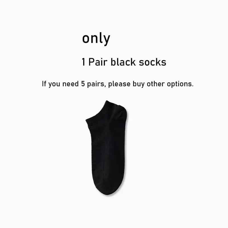 Breathable Anti-Odor Socks for Men & Women - Moisture-Wicking, Quick-Dry, Sweat-Resistant, Available in Black, White, Gray, and Beige (1/5/10/30 Pairs) One Size: US (6-10) 1Pairs-Black