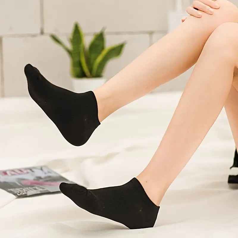 Breathable Anti-Odor Socks for Men & Women - Moisture-Wicking, Quick-Dry, Sweat-Resistant, Available in Black, White, Gray, and Beige (1/5/10/30 Pairs)