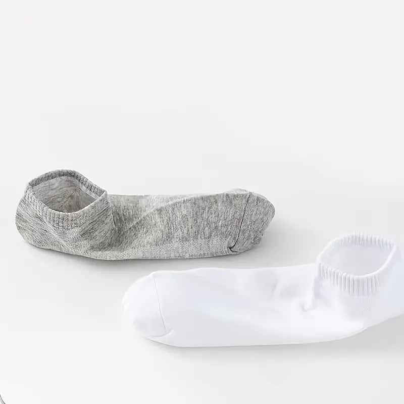 Breathable Anti-Odor Socks for Men & Women - Moisture-Wicking, Quick-Dry, Sweat-Resistant, Available in Black, White, Gray, and Beige (1/5/10/30 Pairs)