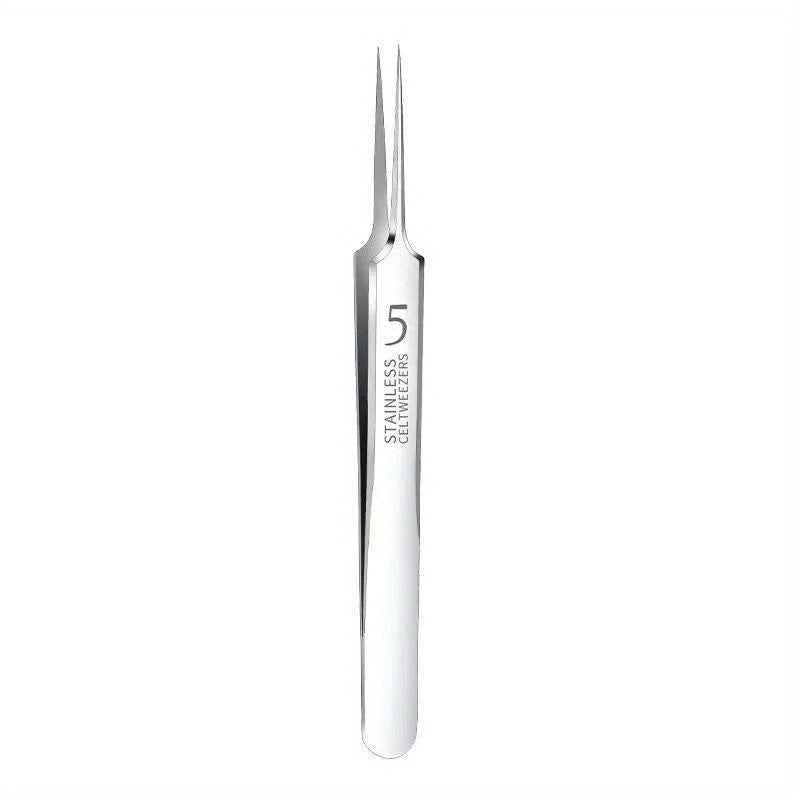 1 Pack Extra Fine No. 5 Blackhead Tweezers - Facial Beauty Remove 1PC-Silvery