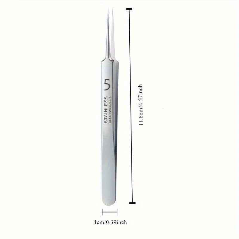 1 Pack Extra Fine No. 5 Blackhead Tweezers - Facial Beauty Remove