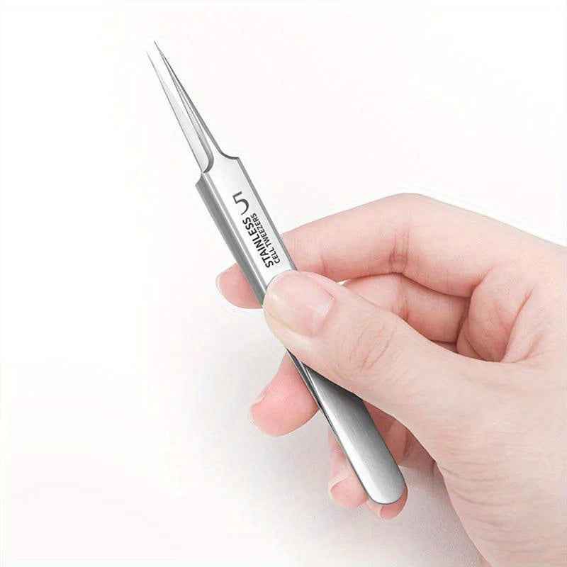 1 Pack Extra Fine No. 5 Blackhead Tweezers - Facial Beauty Remove