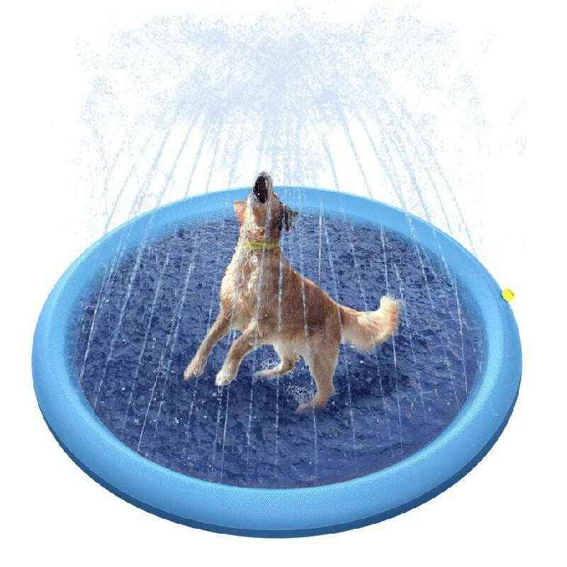 Non-Slip Splash Pad for Kids and Dogs - Summer Outdoor Water Play Mat and Fountain