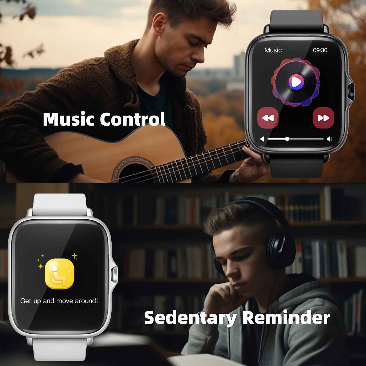 Sports Smart Watch, 1. 83'' Full Touch Screen Display with Message, Answer Make Call Smartwatch, Sleep Monitoring, Sports Pedometer, Information Alerts, for iPhone Android Phones, Smartbands Fitness Watch for Women Men Friend