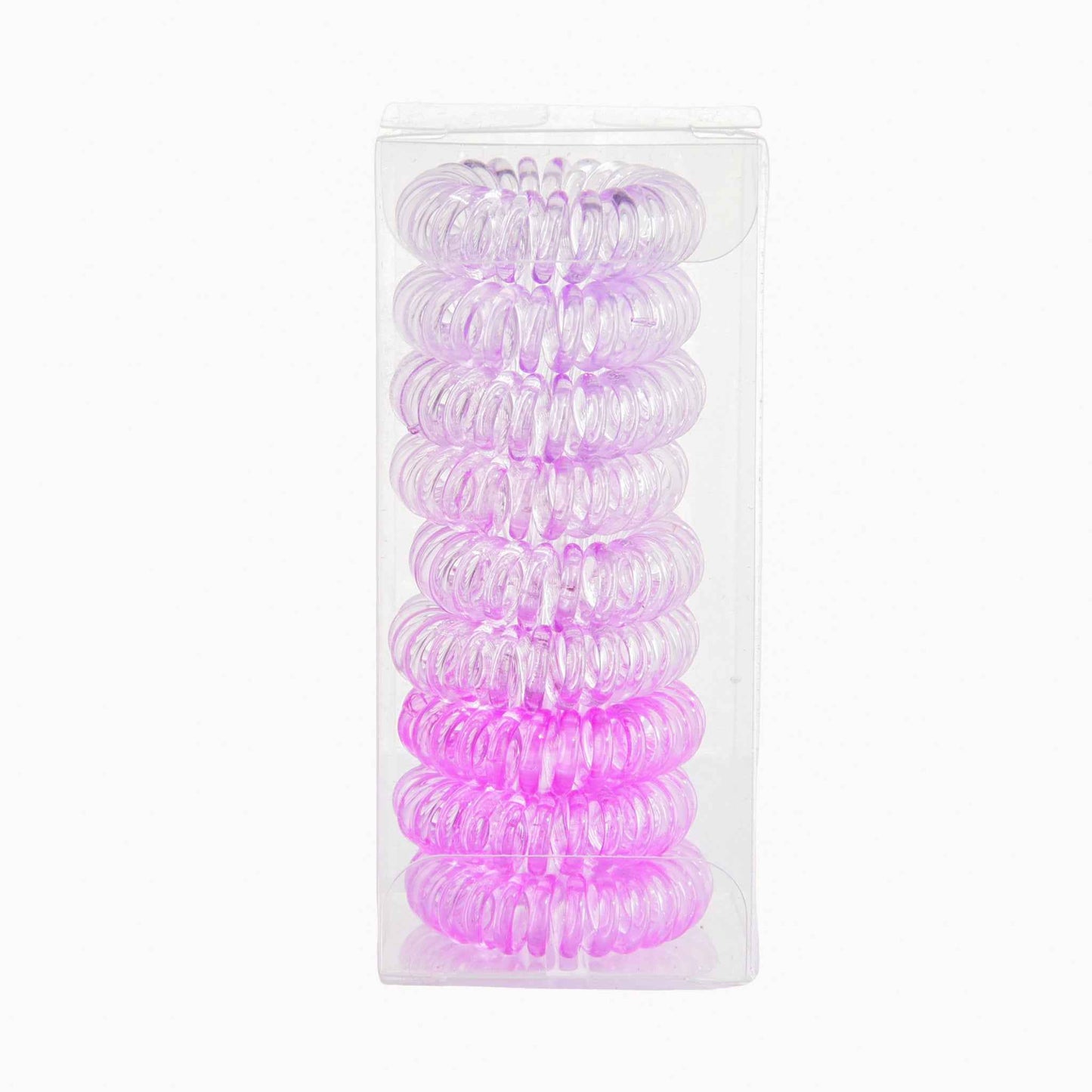 9 Pcs Spiral Hair Ties No Crease Coil Hair Ties for Women Solid Pink 9PCS
