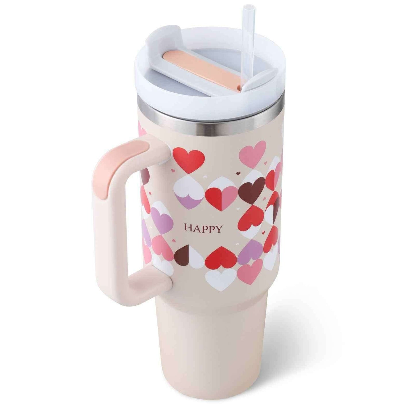 40oz Insulated Tumbler – Spill-Proof Stainless Steel Travel Mug Pink love A 1200ML 1PC