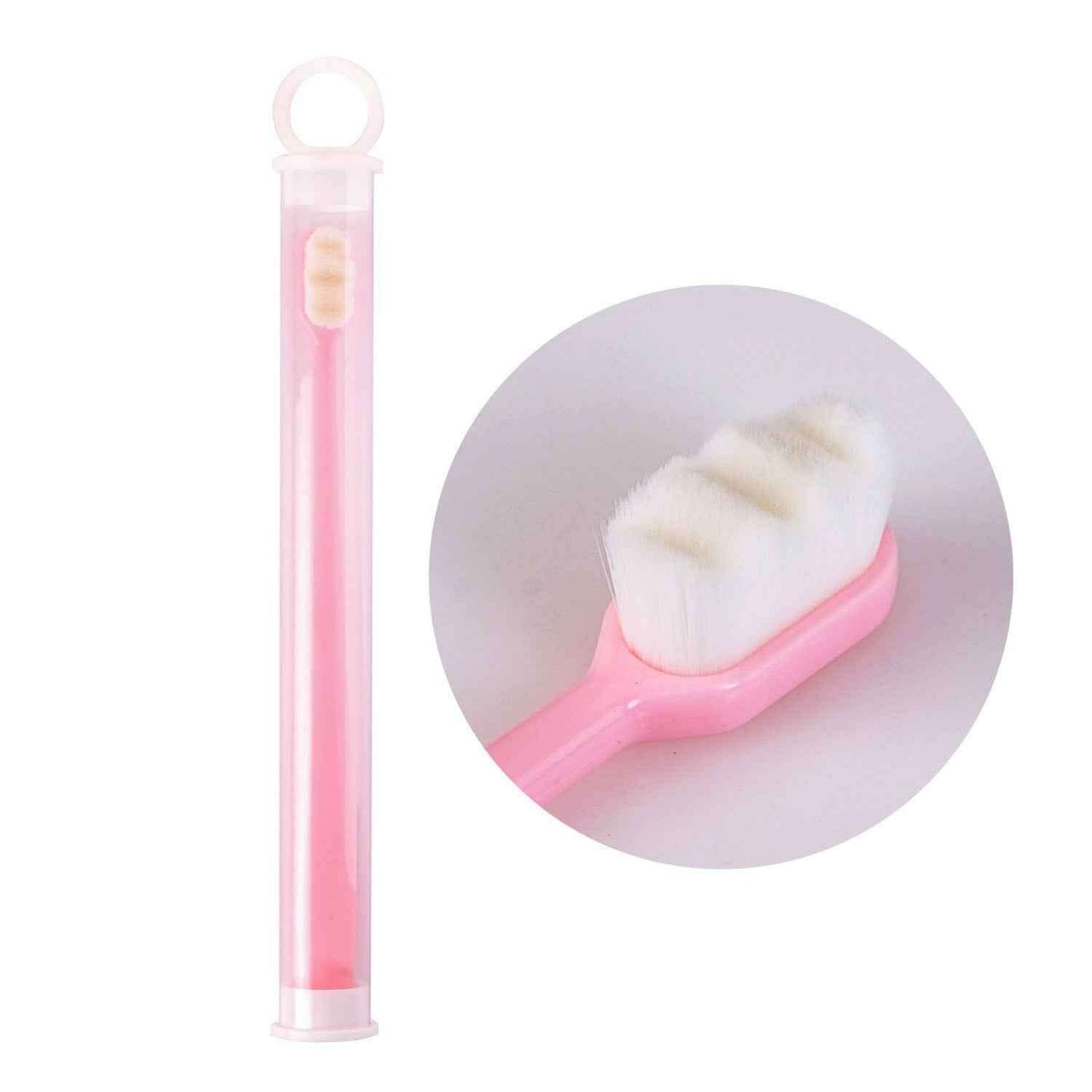 Ultra-Soft Toothbrush for Deep Cleaning and Travel Convenience Wavy pink
