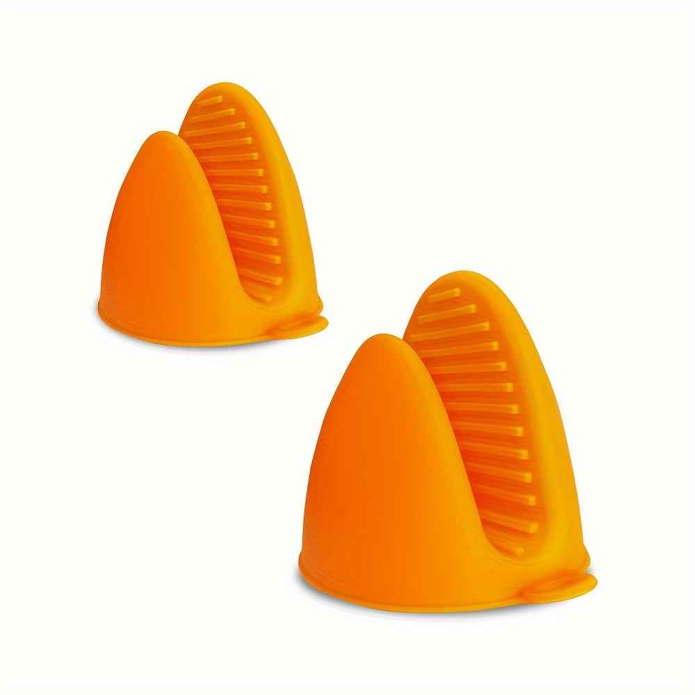 2 Pack Silicone Oven Mitts Set Orange 2 Packs