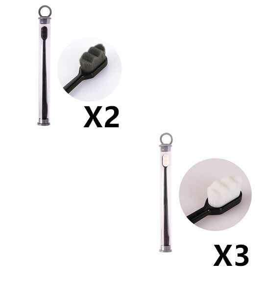 Ultra-Soft Toothbrush for Deep Cleaning and Travel Convenience 5pcs Wavy Set10