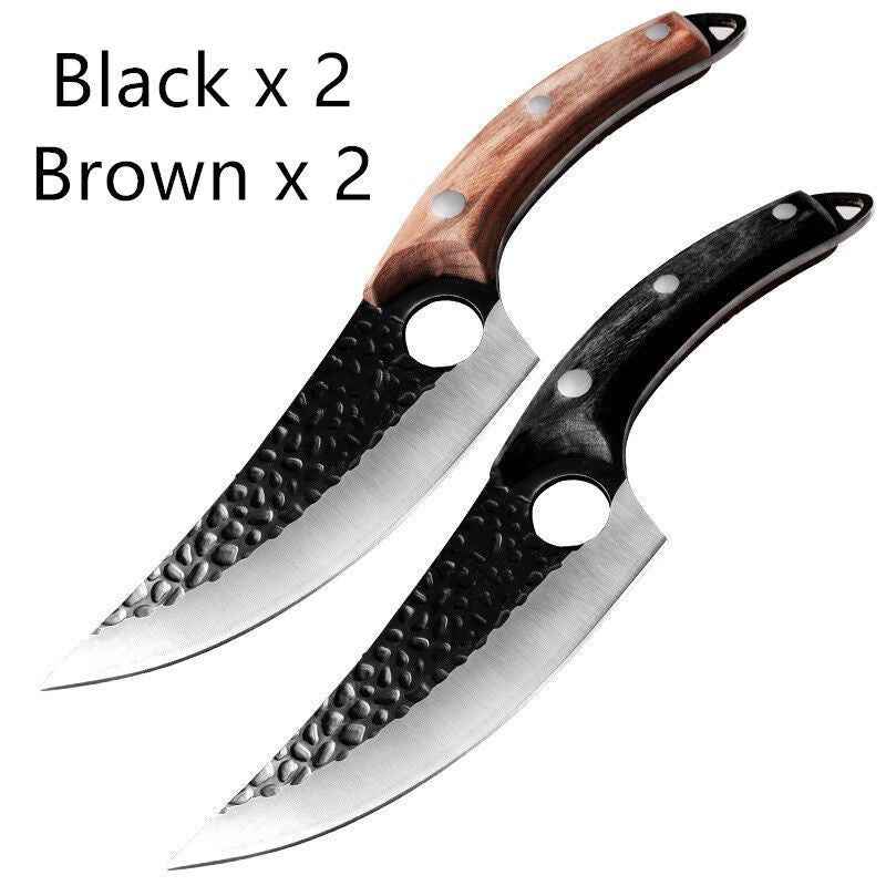 Slaughter Cutting Meat Boning Knife - Small Scimitar for Skinning and Butchering Pigs