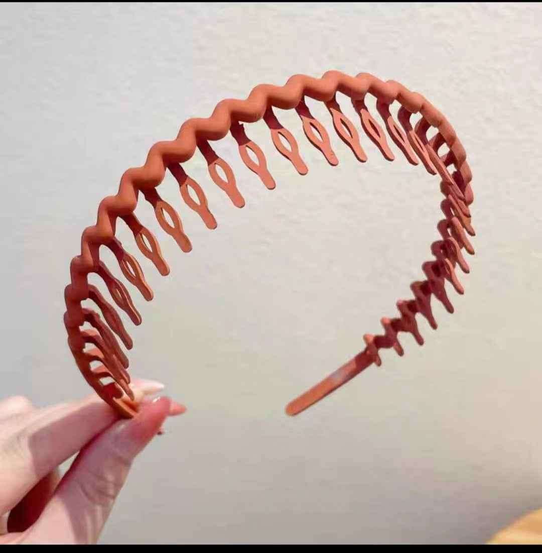 Hair Clip Frosted Color Headband Women's Non-slip Band Teeth Simple Pressure Headband Face Headband Hair Accessories