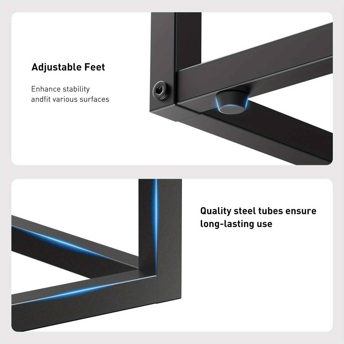 27" High Multifunctional Side Table - Sturdy Metal Frame with 50 lbs Load-Bearing Capacity for Living Room, Bedroom, Sofa, and Office