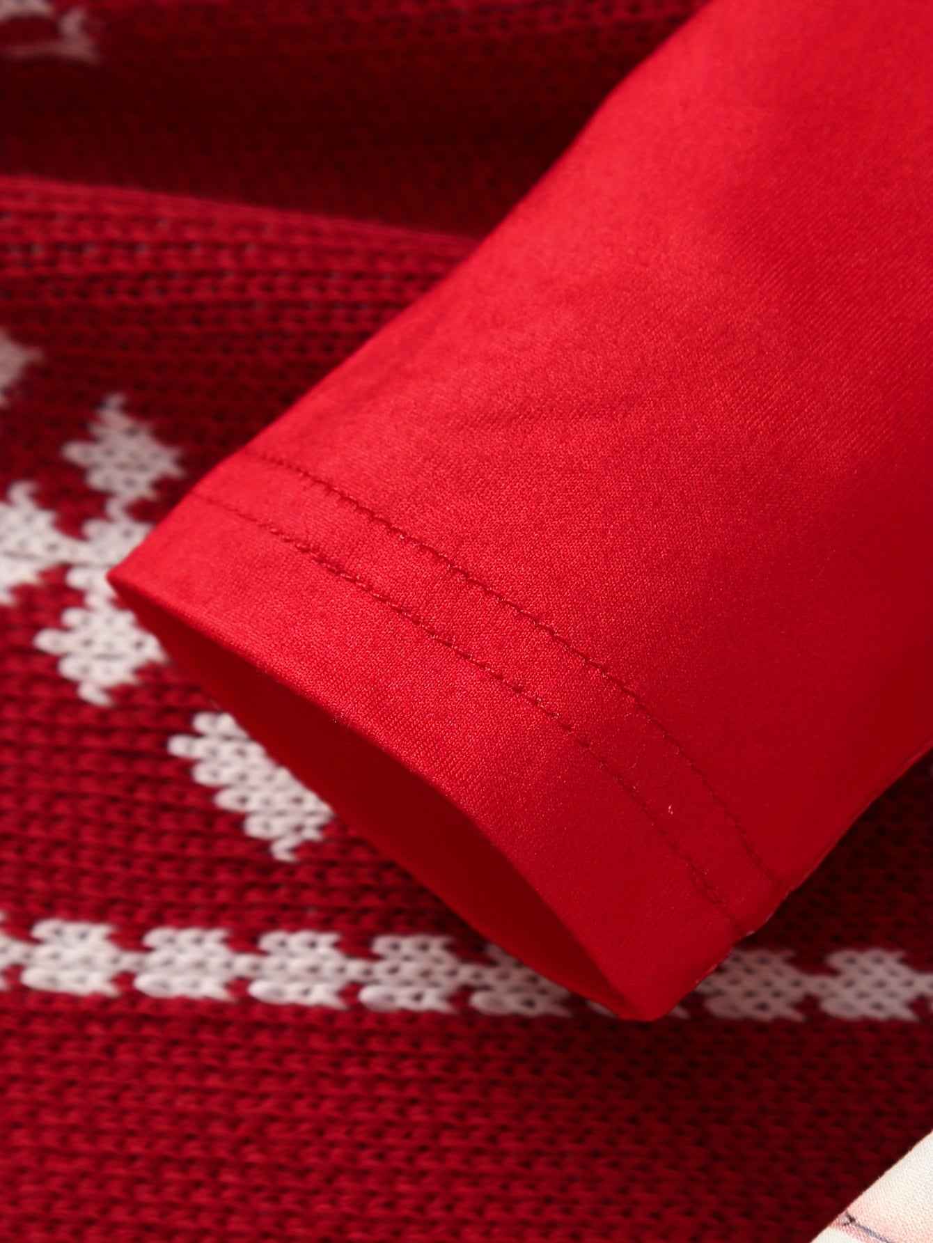 Christmas Dress Set for Girls - 2pcs Long-Sleeve Dress with Santa Claus Print and Irregular Trousers for Outdoor Fun