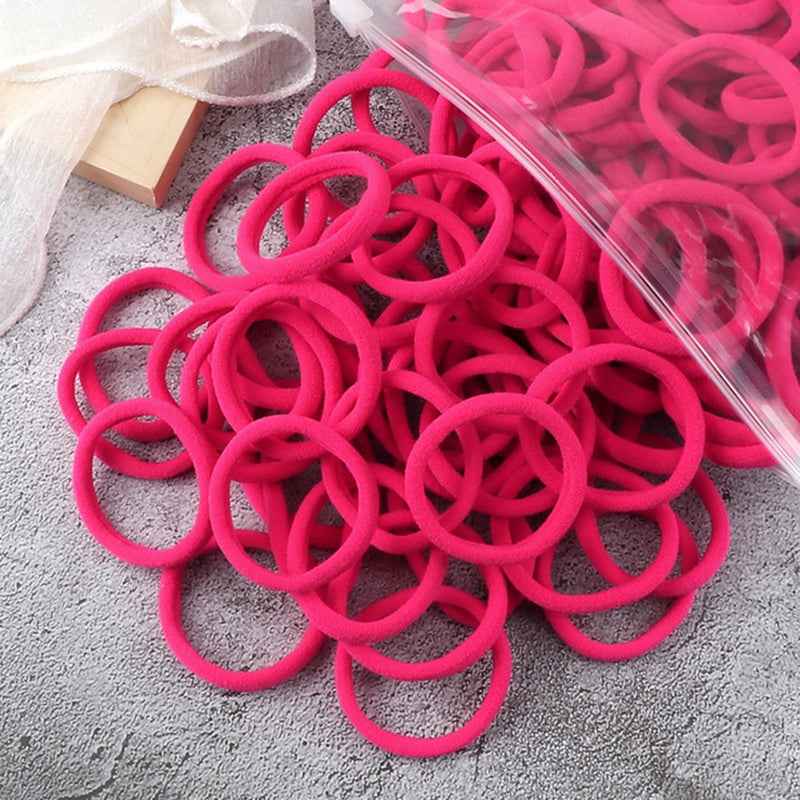 Hair Bands for Women - 50pcs Set Basic Elastic Headbands in Solid Colors for Ponytails and Hair Accessories