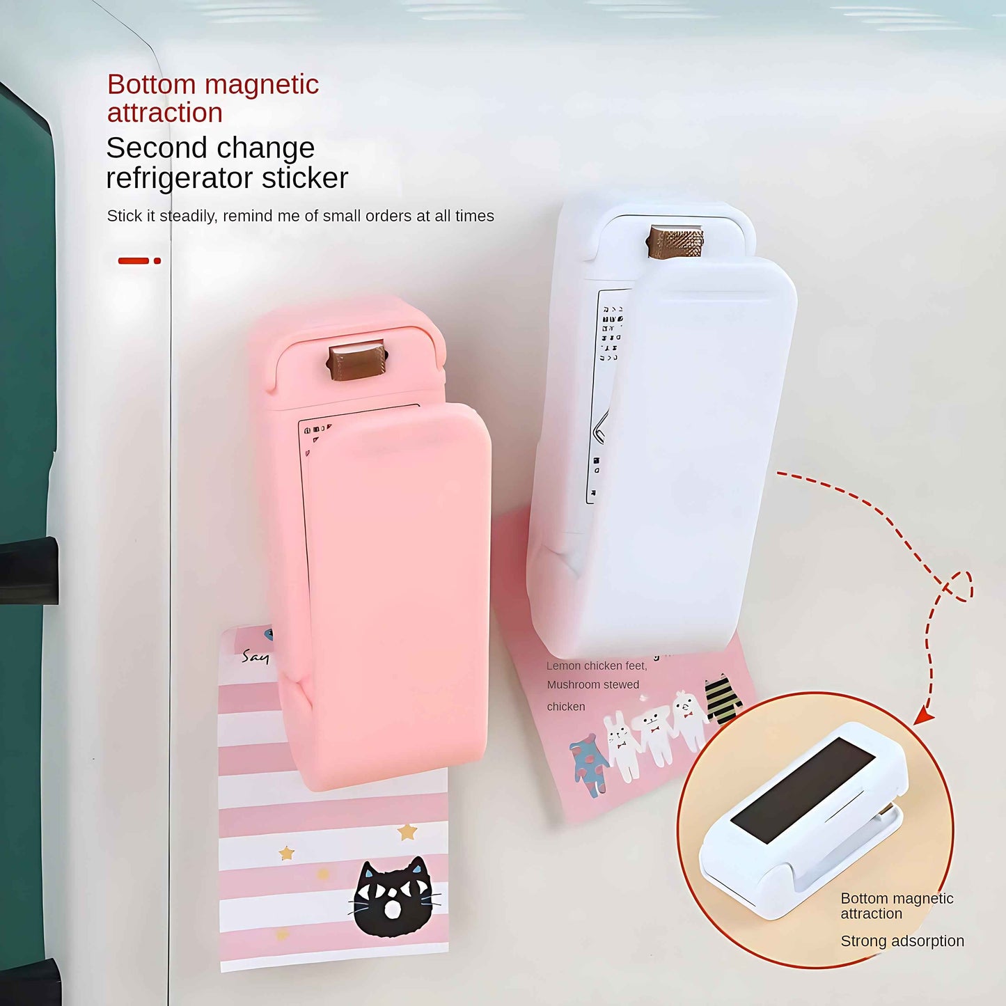 Mini Vacuum Food Sealer - Cordless Portable Handheld Device with One-Touch Seal System & Low-Loss Heating Technology in White/Pink