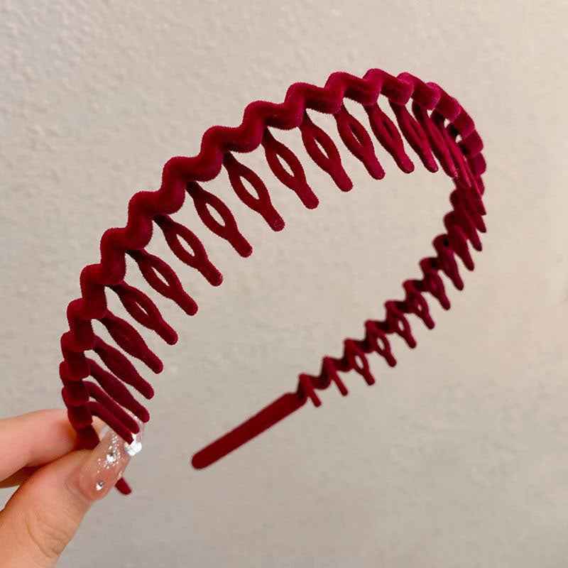 Hair Clip Frosted Color Headband Women's Non-slip Band Teeth Simple Pressure Headband Face Headband Hair Accessories