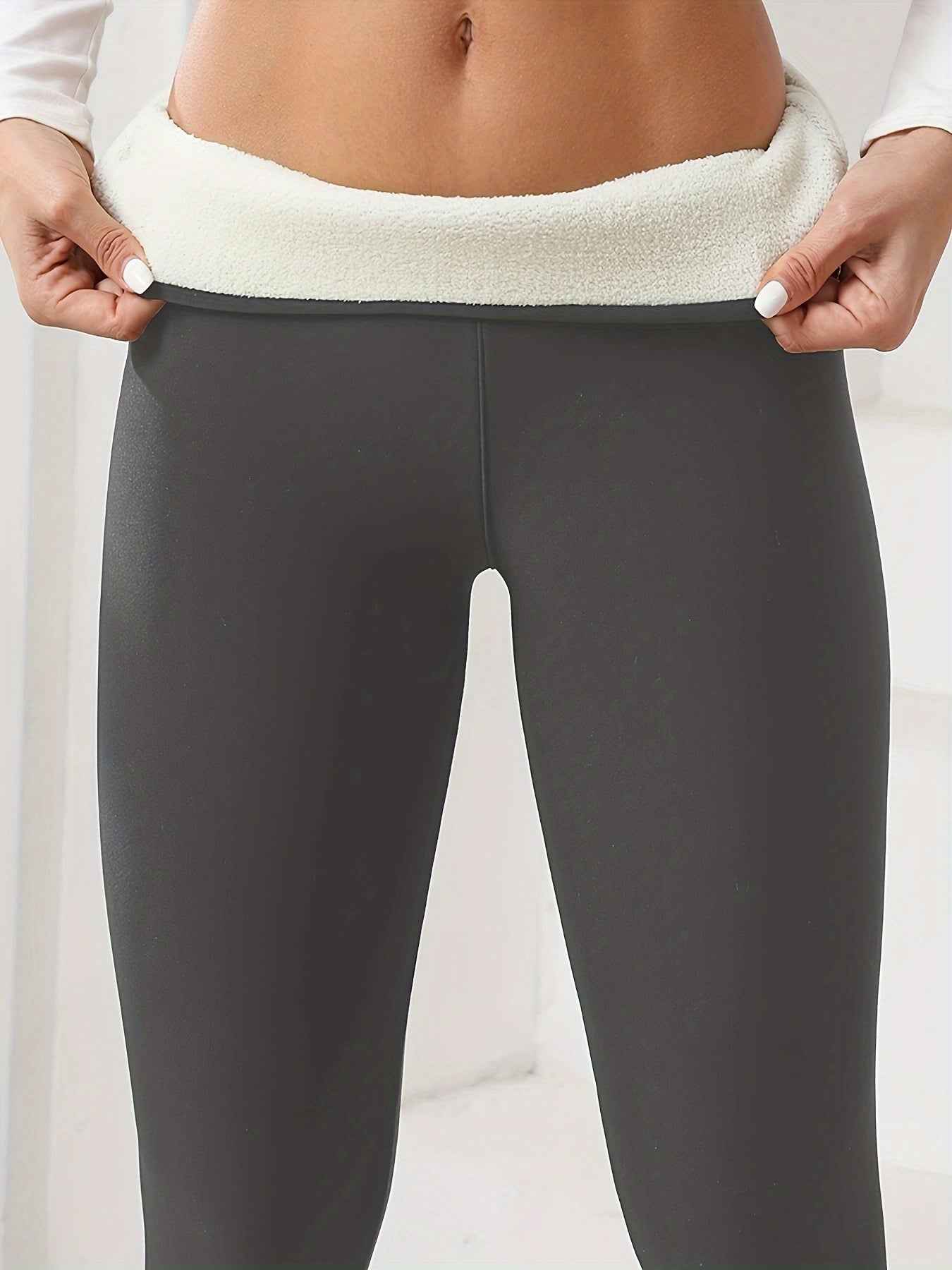 [High-Elasticity Leggings] High-Elasticity Women's Yoga Leggings | Solid Color, Tight-Fit, High-Warmth, Ideal for Running, Fitness & Outdoor Activities, Warmth Enhancing Fabric, Smooth Texture