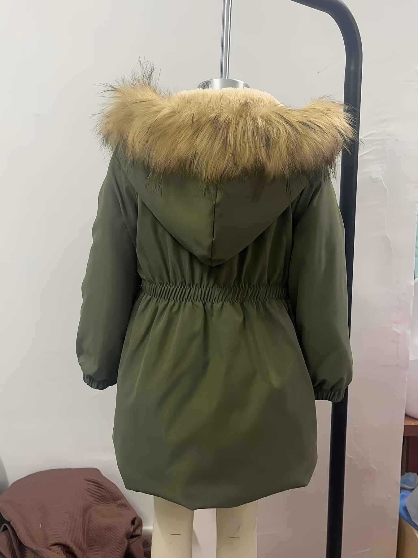 Winter Hooded Jacket for Girls - Warm Long Sleeve Zip-Up Coat with Pockets | A-Line Silhouette for School, Playdates & Outdoor Activities