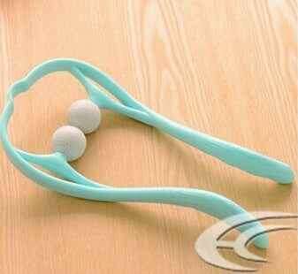 Plastic Trigger Point Massage Roller for Neck & Shoulder Relief Blue