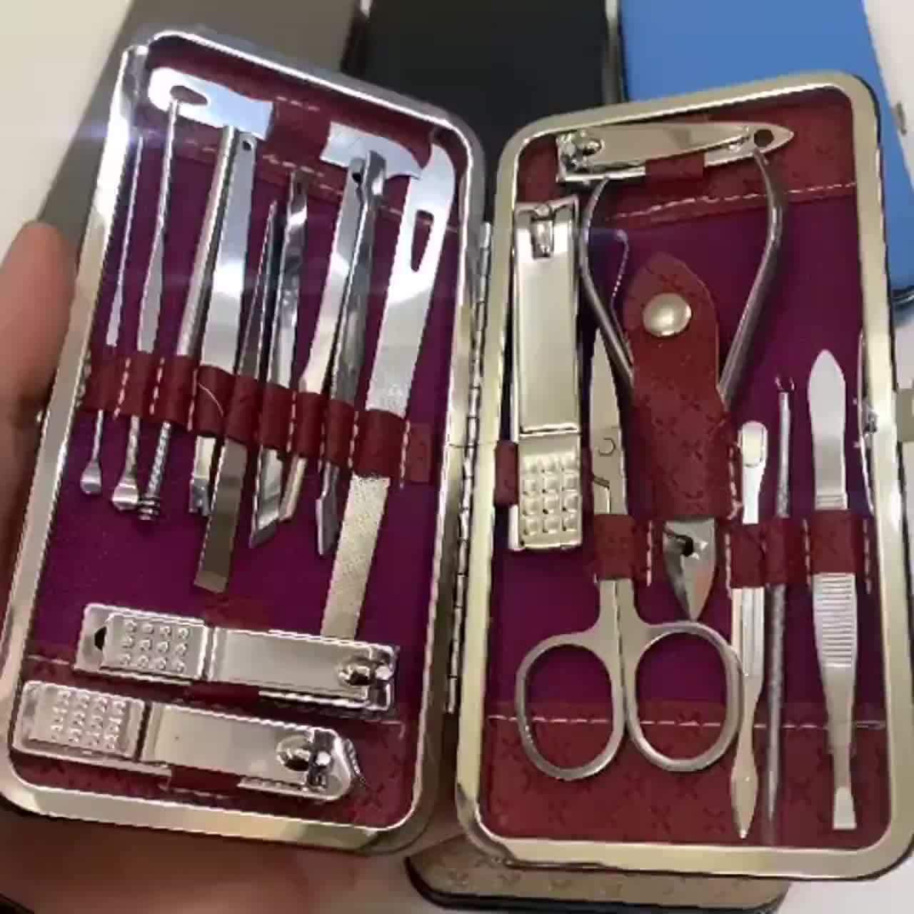 Professional Manicure And Pedicure Set, Nail Clipper Nail Cutter Nail Files Ear Spoon, Beauty Tools Grooming Set with Portable Case, for Nail Care, for Household And Travel