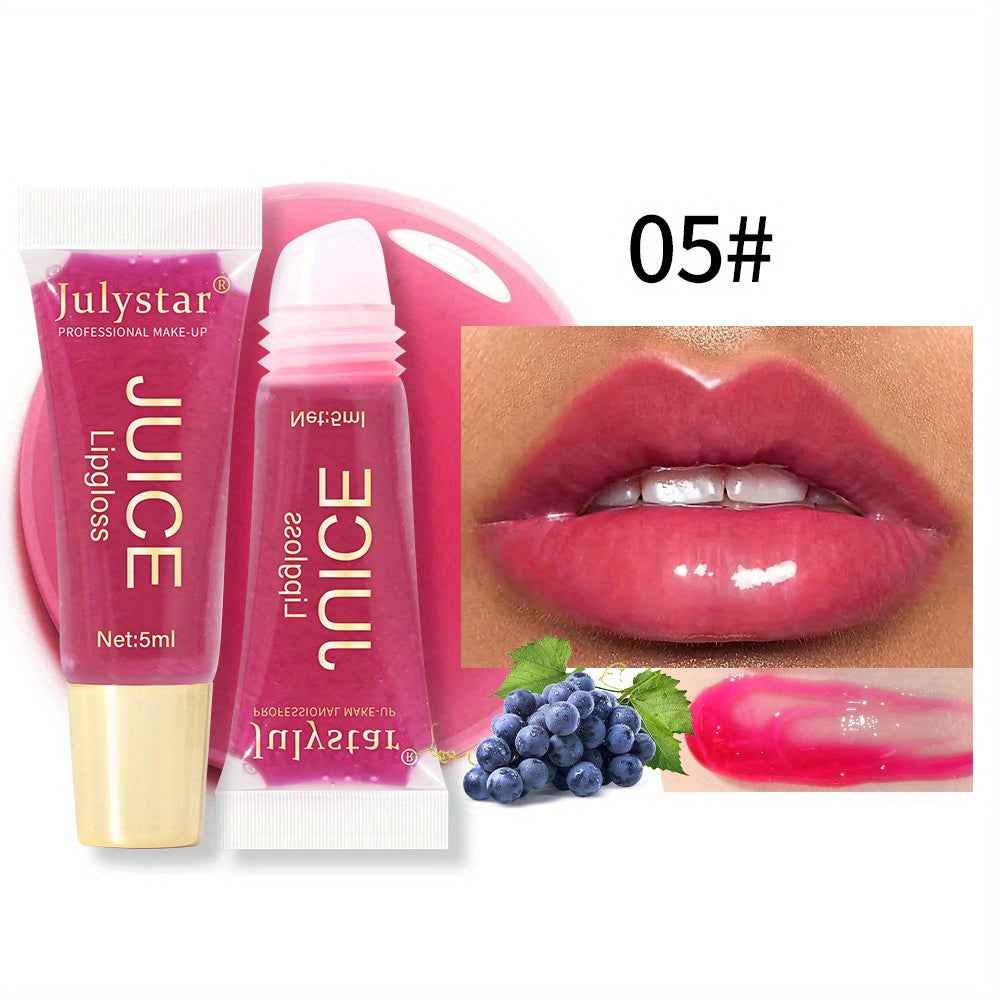 [Natural Lip Oil] Long-lasting Moisturizing Mirror Lip Oil | Beauty Natural Fruit Flavor Pouty Lip Moisturizing Water Gloss Lipstick 05#