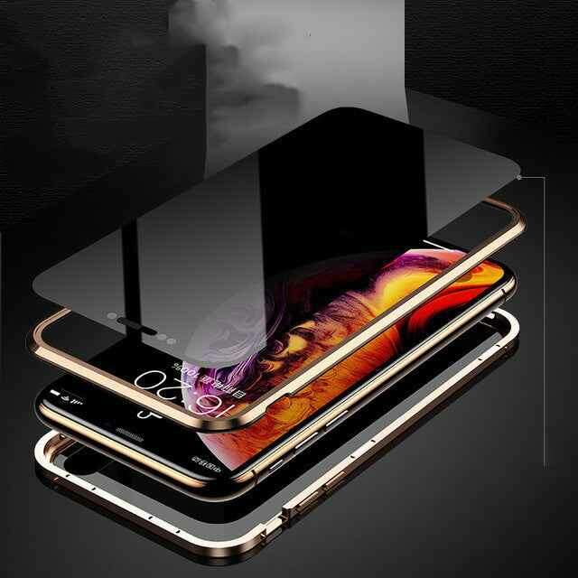 Magnetic Privacy Phone Case - Anti-Peep Protective Glass Cover for Ultimate Privacy