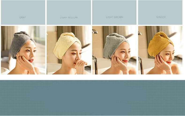 Women's Hair Dryer Cap - Absorbent Hair Towel for Fast Drying