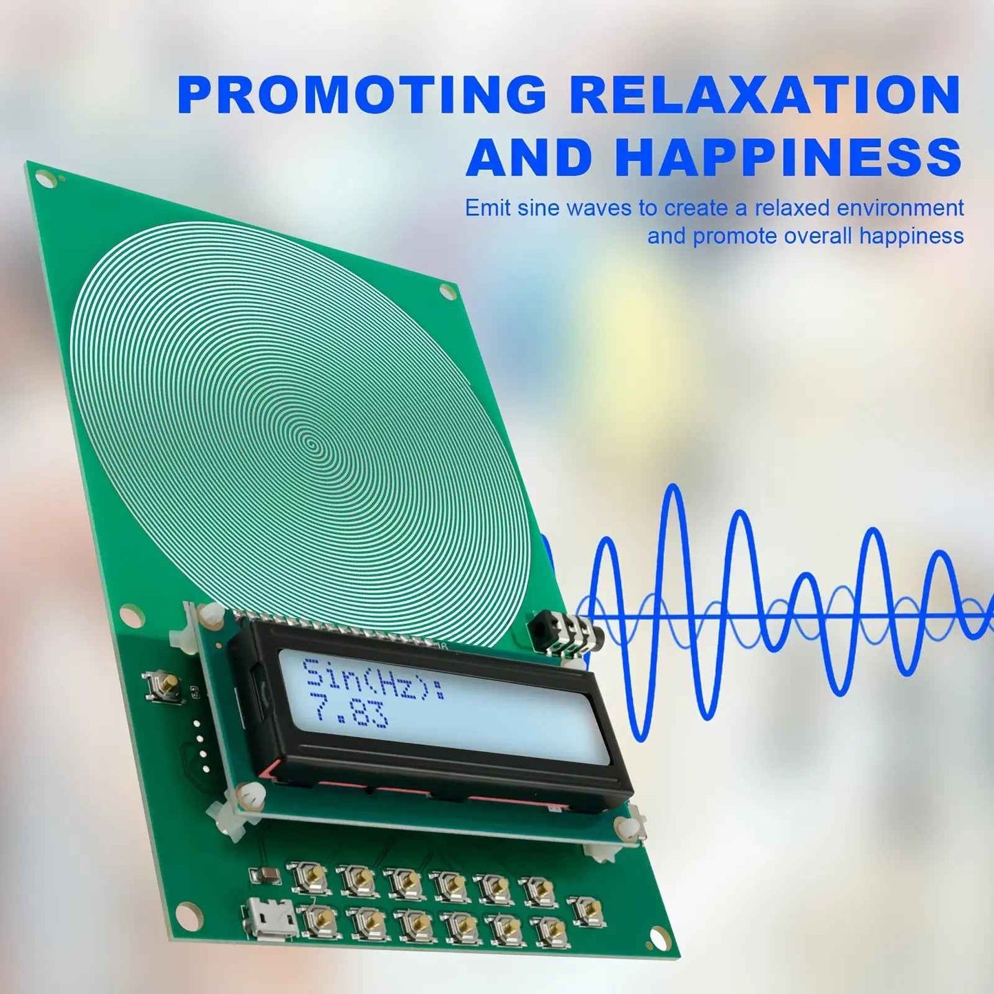 Frequency Generator for Healing – Schumann Resonance 7.83Hz, Sound Therapy Machine for Stress Relief, Relaxation, Meditation, and Yoga (0.01Hz-30000Hz)