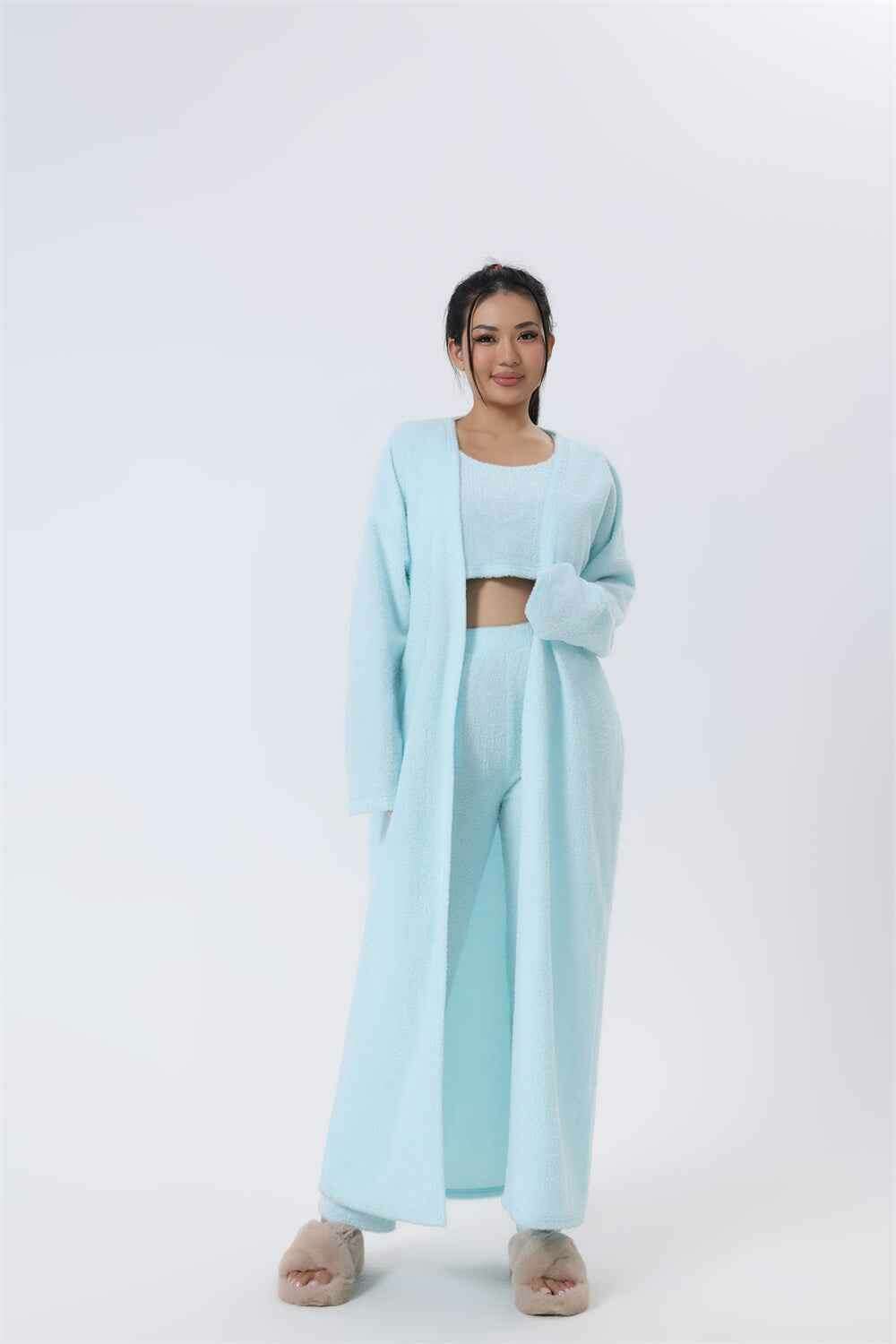 3-Piece Women's Pajama Set for Cozy Winter Loungewear
