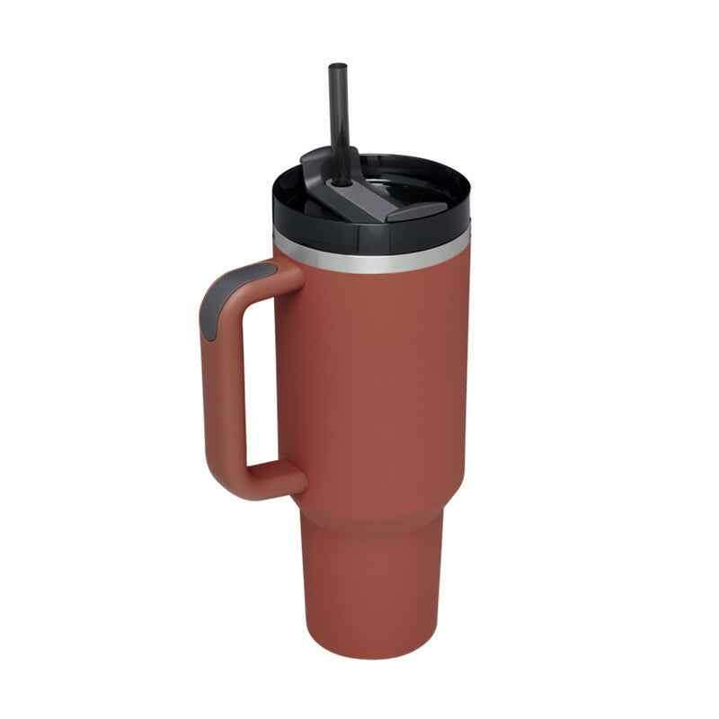 40oz Insulated Tumbler – Spill-Proof Stainless Steel Travel Mug Red rust 1200ML
