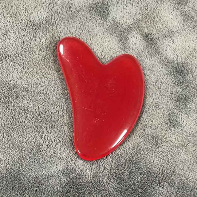 Heart-Shaped Massage Tool - Pastel pink Facial & Body Scraping board for Light Beige Care, Muscle Toning, Hair Removal - Durable & Easy-Clean Surface - Salon or Home Spa Use - Beauty Device, Massager for Body, Soothing Aesthe