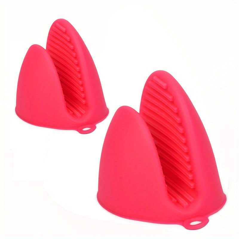 2 Pack Silicone Oven Mitts Set Red 2 Packs