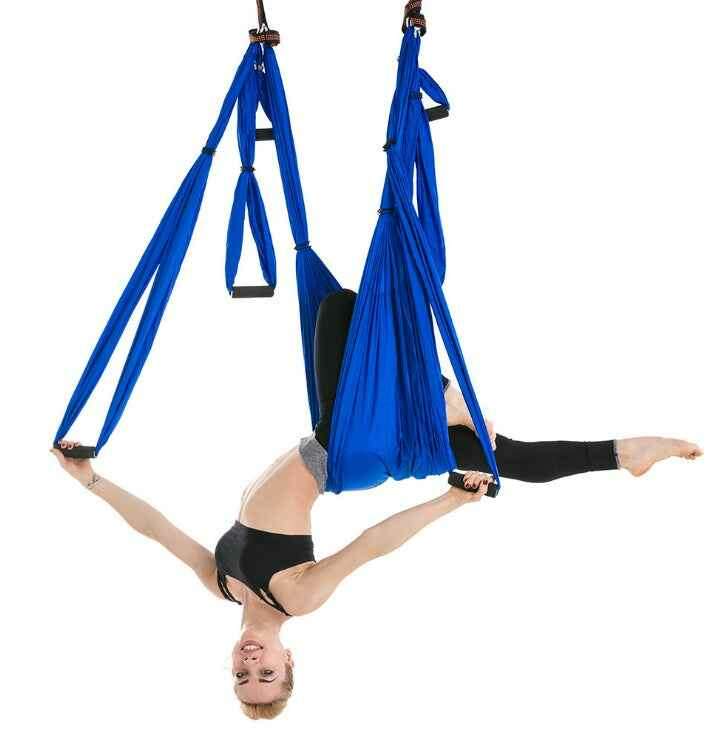 Anti Gravity Yoga Hammock for Comfortable Aerial Fitness and Relaxation Royal Blue