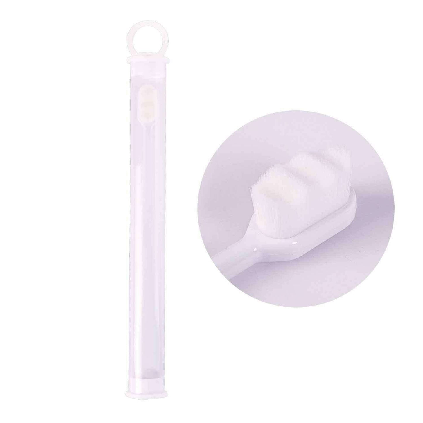 Ultra-Soft Toothbrush for Deep Cleaning and Travel Convenience Wavy white
