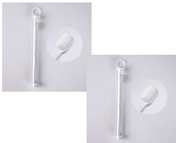 Ultra-Soft Toothbrush for Deep Cleaning and Travel Convenience Crew cut white 2pcs