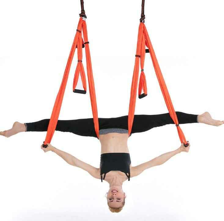 Anti Gravity Yoga Hammock for Comfortable Aerial Fitness and Relaxation Orange